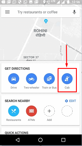 Hire Cab using Google Maps image 1
