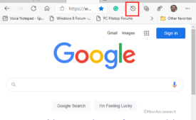 History button in Toolbar in Microsoft Edge