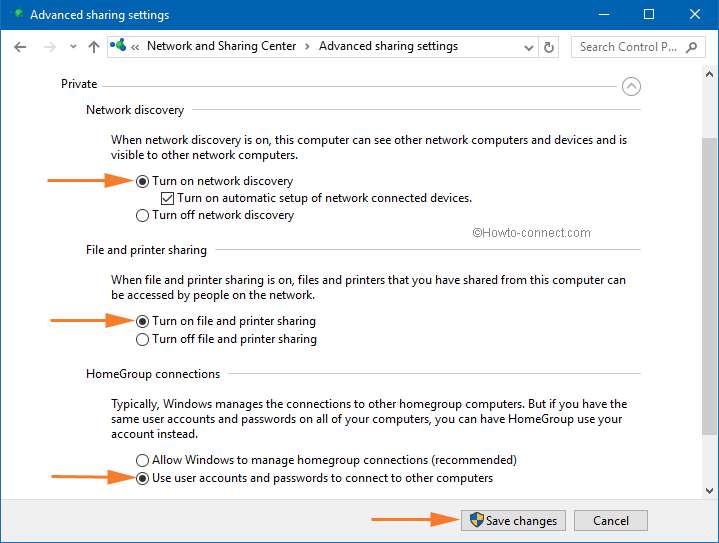 HomeGroup Turn ON Network Discovery