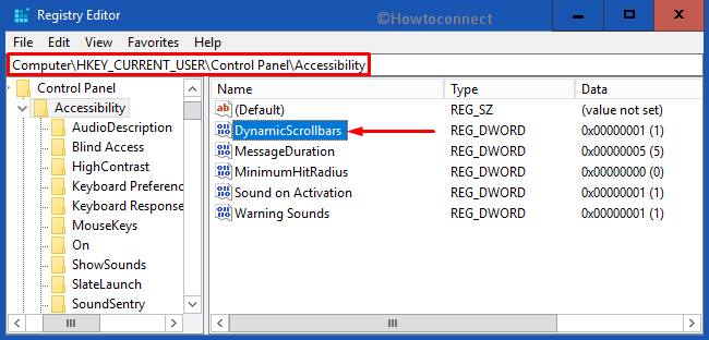 How Disable Enable Automatically Hide Scroll bars in Windows 10 Pic 4