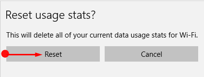 How To Reset Data Usage Stats of Wi-Fi and Ethernet in Windows 10 Image 5