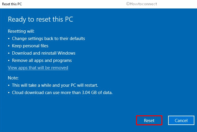 How To Reset This PC Via Cloud Download in Windows 10 image 5