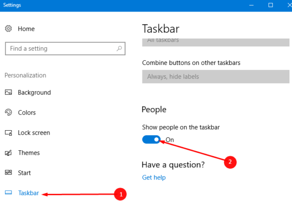 How to Add / Remove People Icon on Taskbar in Windows 10