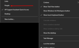 How to Add / Remove People Icon on Taskbar in Windows 10 pic 2