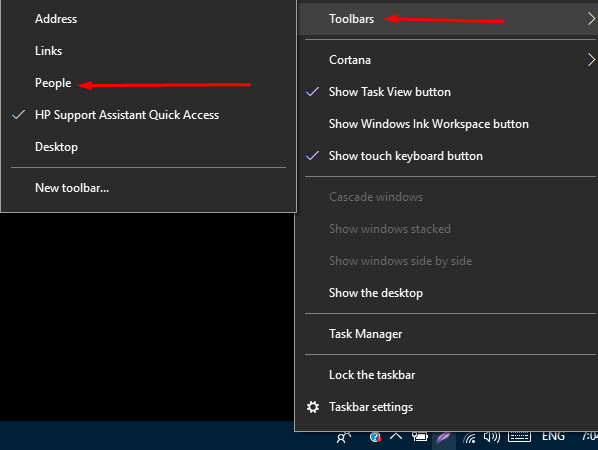 How to Add / Remove People Icon on Taskbar in Windows 10 pic 2