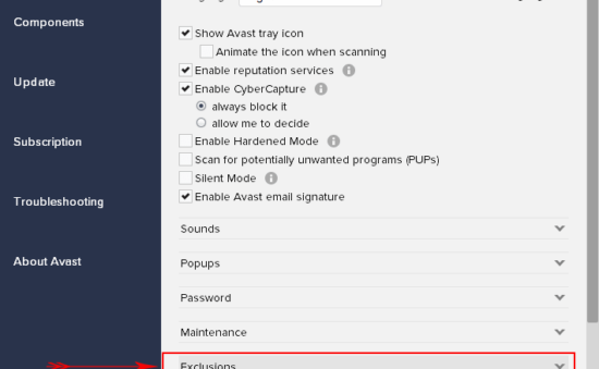 How to Allow a Program through Avast Picture 3