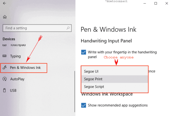 How to Change Font of Handwriting Experience in Windows 10