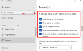 How to Change How Much Content you Hear on Narrator in Windows 10 Pic 3