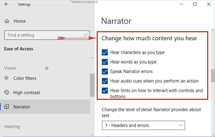 How to Change How Much Content you Hear on Narrator in Windows 10 Pic 3