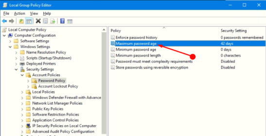 How to Change Maximum Password Age For Local Accounts Windows 10