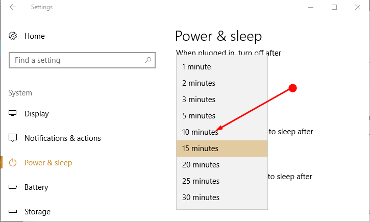 How to Change Sleep Settings in Windows 10 image 3