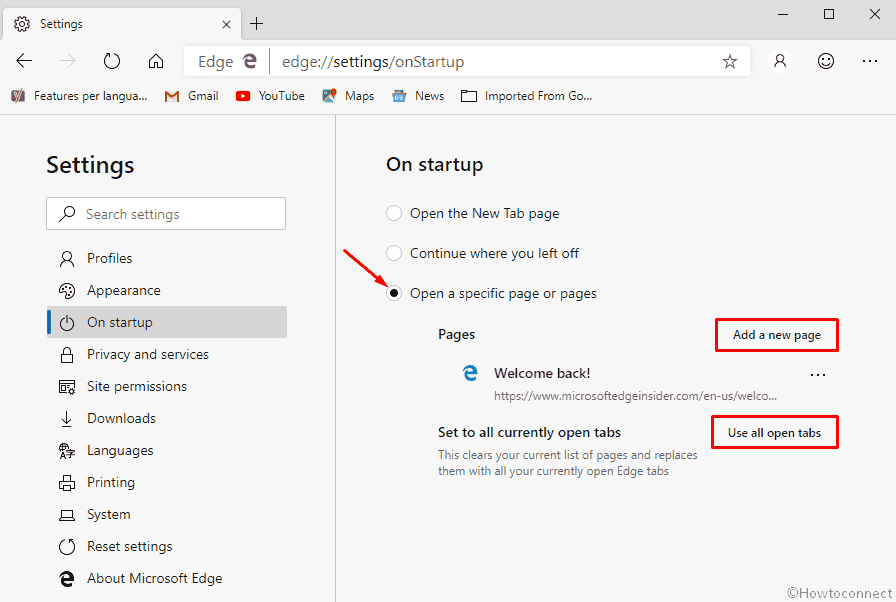 How to Change Start-up Page in Microsoft Edge Chromium Browser - Image 2
