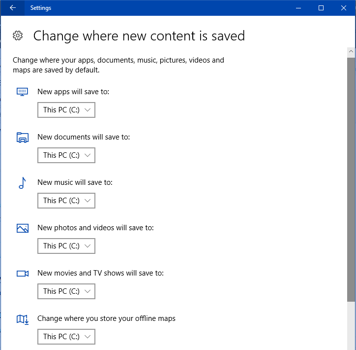 How to Change Where New Content is Saved in Windows 10 Photos 3