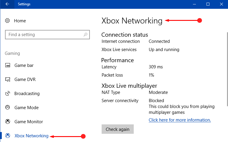 How to Check Network Status of Xbox App Windows 10 Photos 1