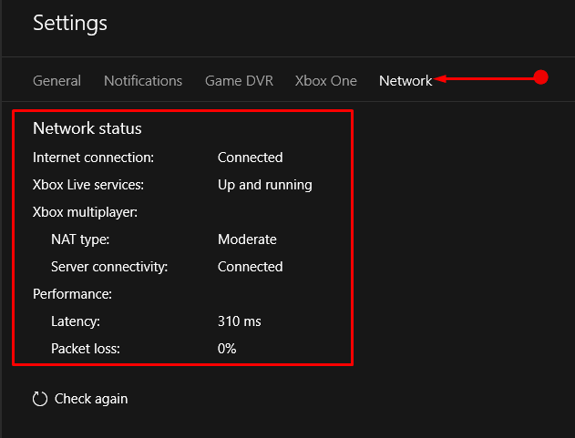 How to Check Network Status of Xbox App Windows 10 Photos 3