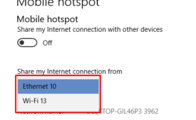 How to Choose a Network to Share via Mobile Hotspot in Windows 10 Image 2