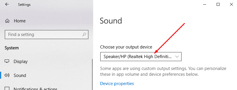 How to Choose your output device