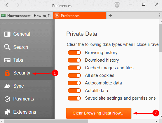 How to Clear History in Brave Browser, Delete Cache and Cookies pics 2