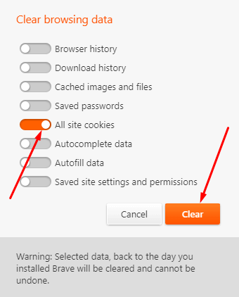 How to Clear History in Brave Browser, Delete Cache and Cookies pics 5