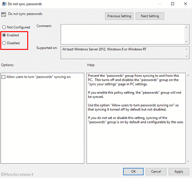 How to Configure Sync your Settings in Windows 10 using Group Policy editor image 4