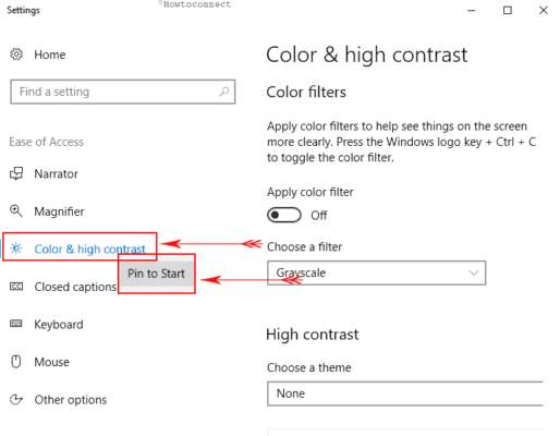 How to Create High Contrast Mode Shortcut in Windows 10