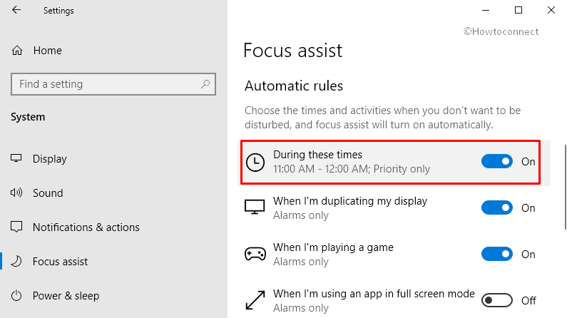 How to Customize Focus Assist in Windows 10 Pic 11