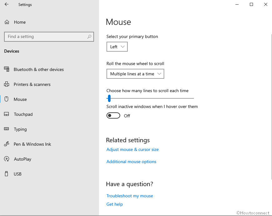 How to Customize Mouse on Windows 10 from Settings application