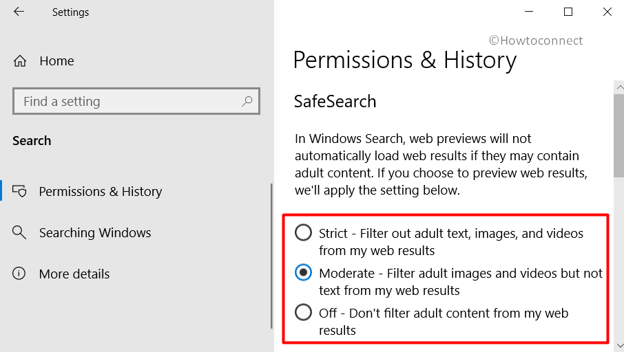 How to Customize Search from Settings App in Windows 10 Pic 4