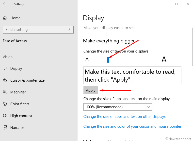 How to Decrease and Increase Text Size in Windows 10 image 3