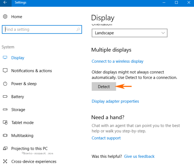How to Detect Wireless Display To Force Connect on Windows 10