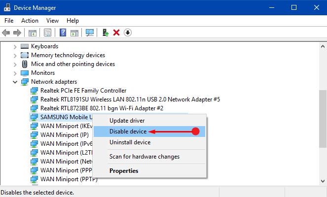 How to Disable Ethernet Network Connection in Windows 10 Pic 7
