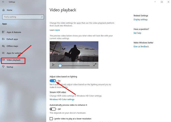 How to Disable and Enable Auto Adjust Video Based on Lighting in Windows 10 image 3