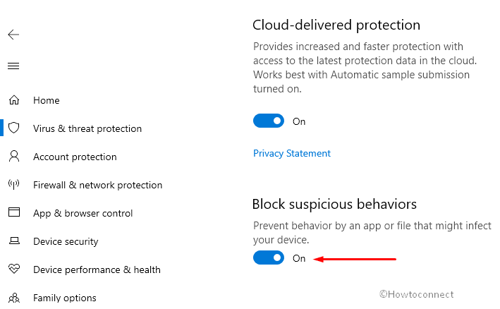 How to Disable or Enable Block Suspicious Behaviors on Windows 10 Image 2