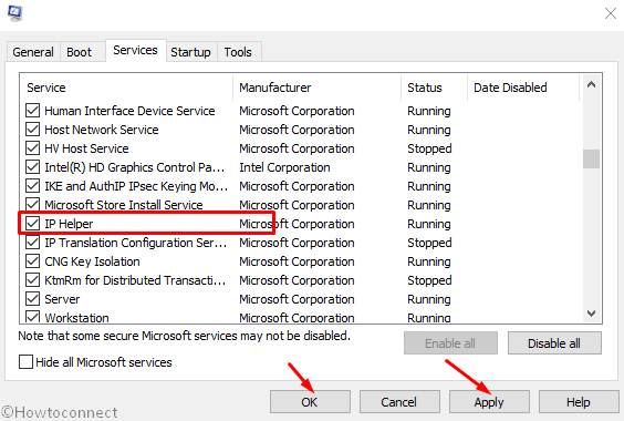 hogyan lehet letiltani vagy engedélyezni az IP Helper szolgáltatást a Windows 10 5. képben