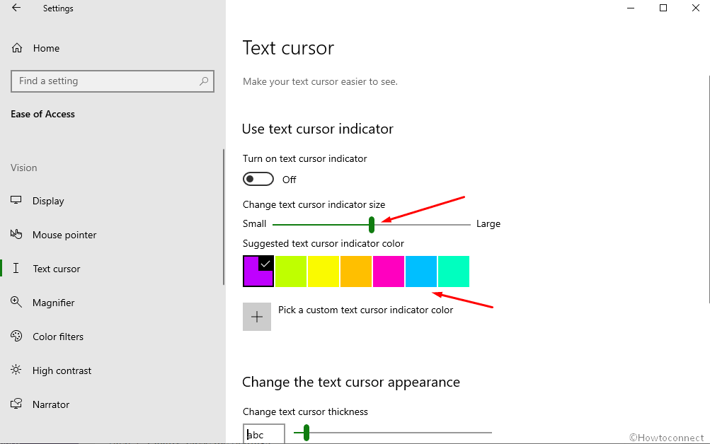How to Disable or Enable Text Cursor Indicator in Windows 10 image 3