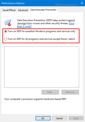 How to Disable/Enable Data Execution Prevention (DEP) in Windows 11 or 10