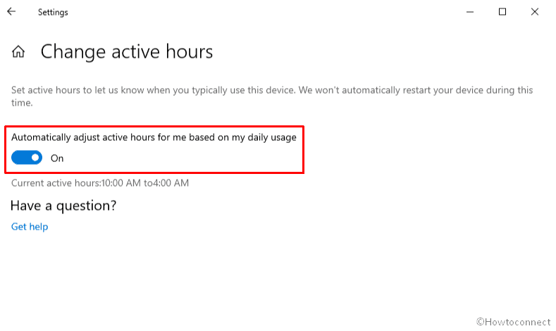 How to Enable Disable Automatically Adjust Active Hours in Windows 10 image 2