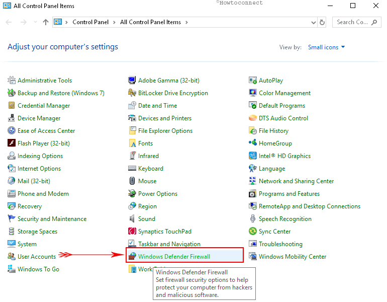 How to Enable Disable Windows Defender Firewall in Windows 10 control panel img 2