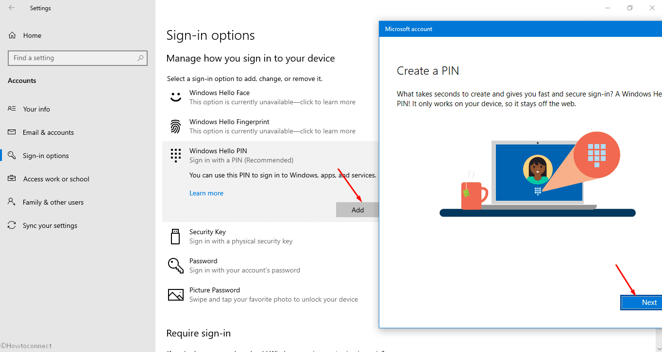 how to enable hello pin in windows 10