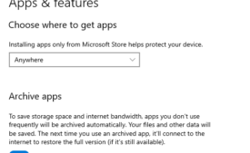 How to Enable and Disable Archive Apps in Windows 10