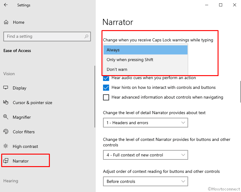 How to Enable or Disable Narrator Caps Lock ON Alert in Windows image 1