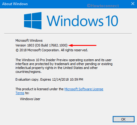 How to Find Build Number in Windows 10 April 2018 Update 1803 Pic 1