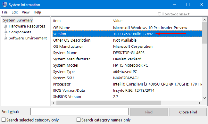 How to Find Build Number in Windows 10 April 2018 Update 1803
