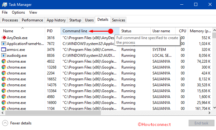 How to Find Command line of Running Processes in Windows 10 picture 6