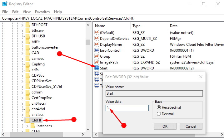 How to Fix Cldflt Failed to Start Error on Windows 10 pics 2