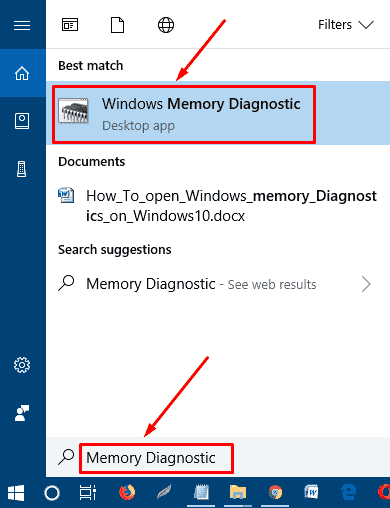 How to Open Memory Diagnostic Tool in Windows 10 image 1