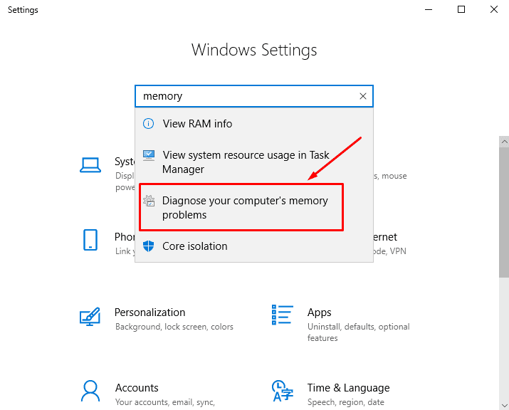 How to Open Memory Diagnostic Tool in Windows 10 image 4