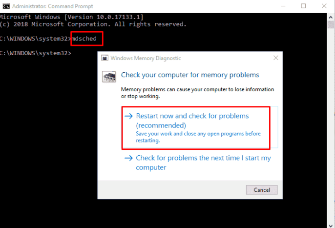 How to Open Memory Diagnostic Tool in Windows 10