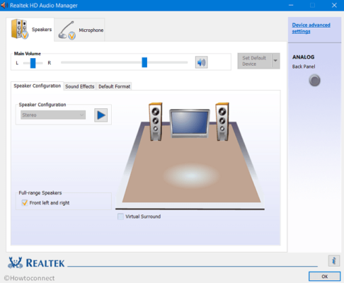 asus realtek hd audio manager open