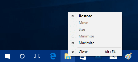 How to Open Right-Click Menu for Icons on Taskbar in Windows 10 Pic 1